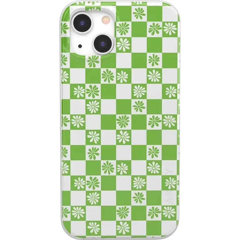 Check Mate | Daisy Checkerboard Floral Case iPhone Case get.casely Classic iPhone 13 Mini 