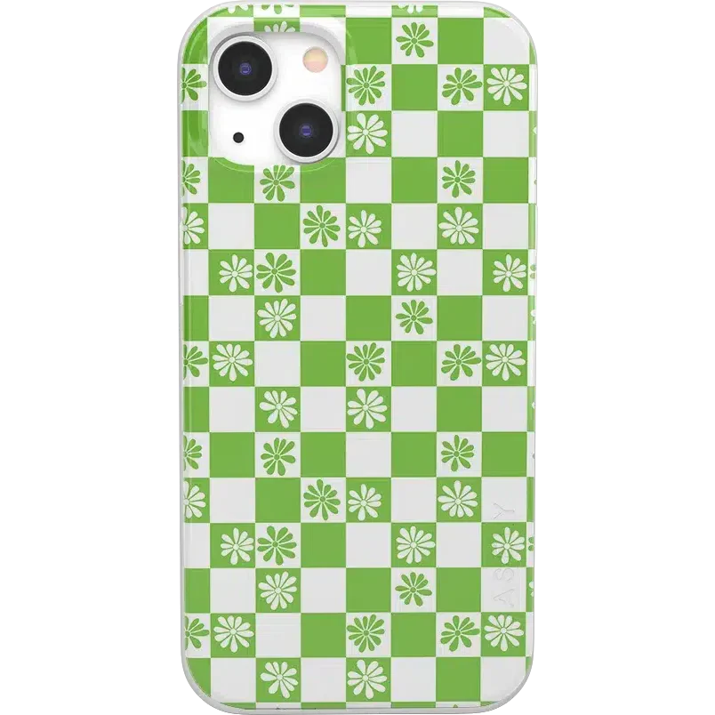Check Mate | Daisy Checkerboard Floral Case iPhone Case get.casely Classic + MagSafe® iPhone 13 