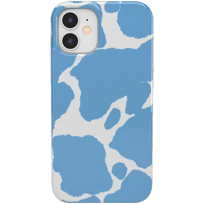 Current MOOd | Light Blue Cow Print Case iPhone Case get.casely Classic iPhone 12