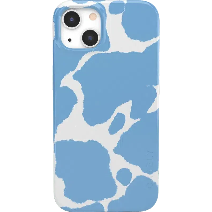Current MOOd | Light Blue Cow Print Case iPhone Case get.casely Classic iPhone 13 Mini