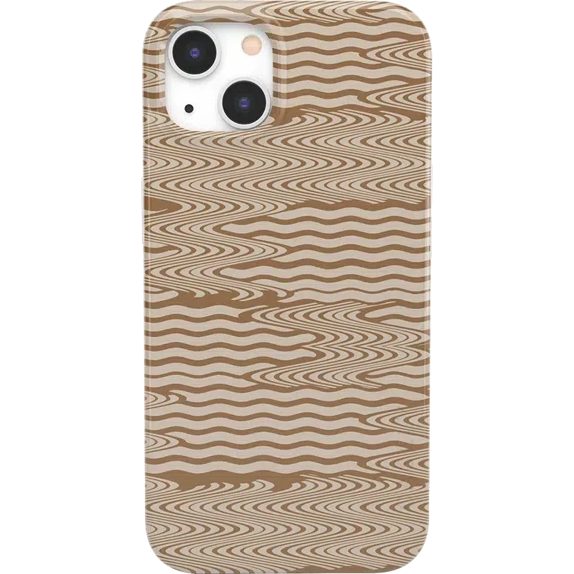 Mocha Ripple | Brown Waves Case iPhone Case get.casely Classic + MagSafe® iPhone 13