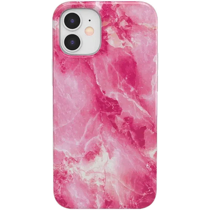 Pretty in Pink | Hot Pink Marble Case iPhone Case get.casely Classic iPhone 12 Mini 