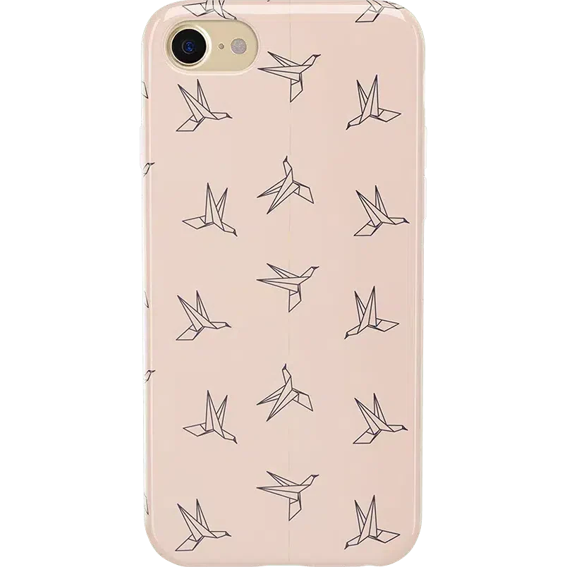 Paper Crane Origami | Beige Pattern iPhone Case get.casely Classic iPhone 6/7/8 