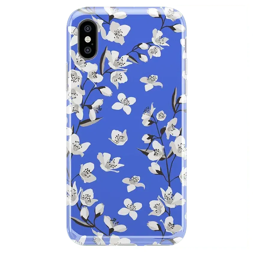 Floral Forest | Blue Cherry Blossom Floral Case iPhone Case get.casely Classic iPhone X / XS 