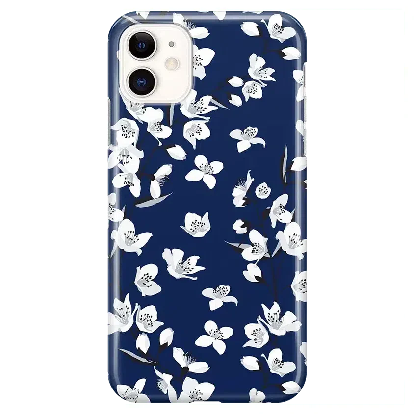 Floral Forest | Navy Cherry Blossom Floral Case iPhone Case get.casely Classic iPhone 11 