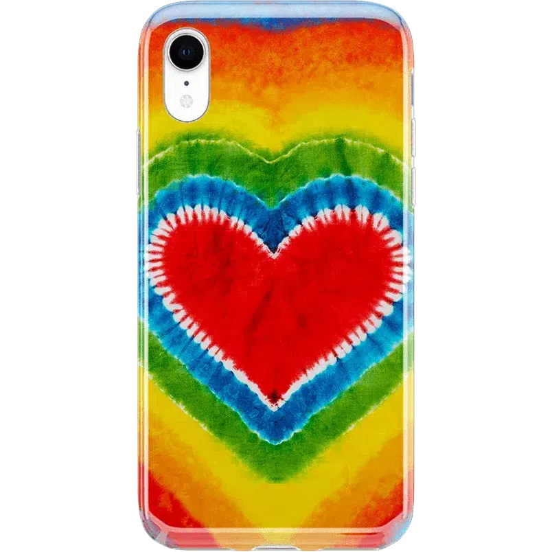 I Heart Tie Dye | Rainbow Heart Case iPhone Case get.casely Classic iPhone XR 
