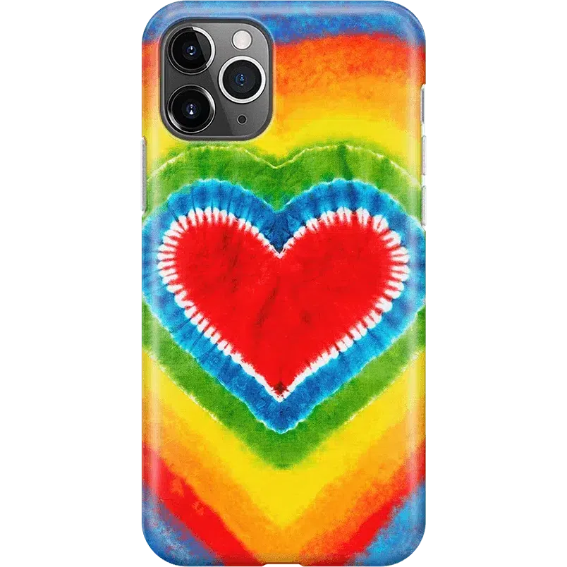 I Heart Tie Dye | Rainbow Heart Case iPhone Case get.casely Classic iPhone 11 Pro Max 