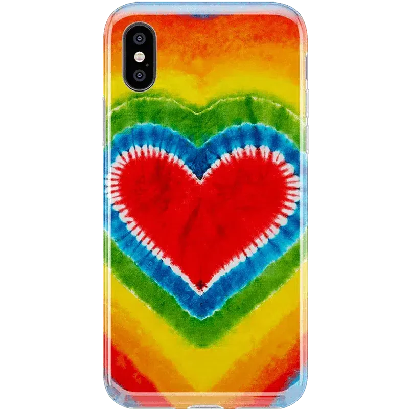 I Heart Tie Dye | Rainbow Heart Case iPhone Case get.casely Classic iPhone XS Max 