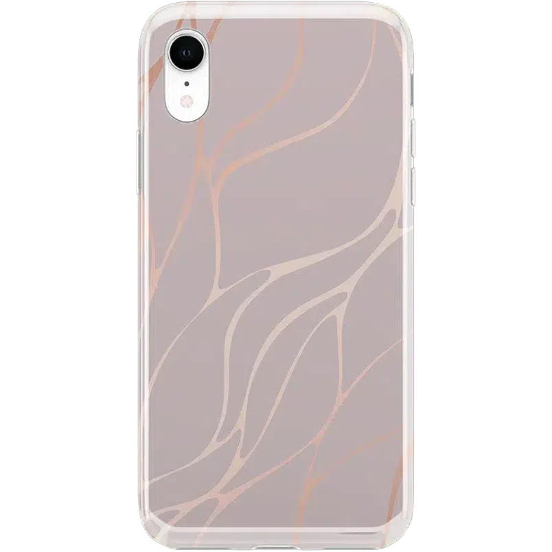 Midnight Ride | Pink and Gold Metallic Waves Case iPhone Case get.casely Classic iPhone XR 