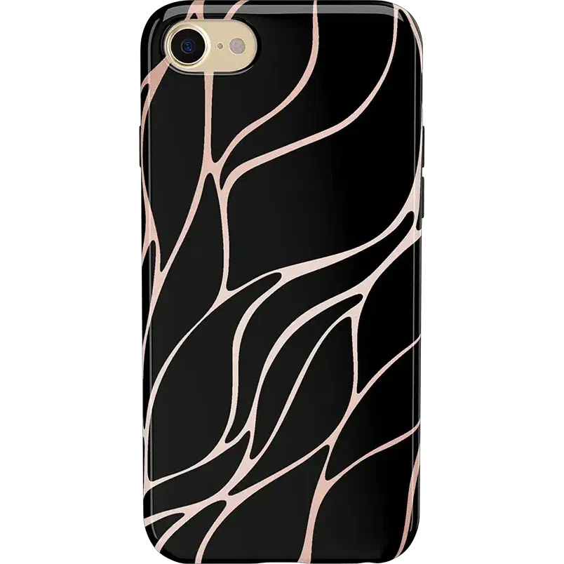 Midnight Ride | Black and Gold Metallic Waves Case iPhone Case get.casely Classic iPhone 6/7/8 