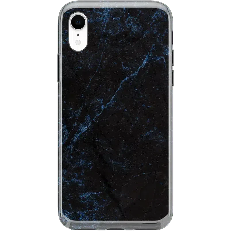 Midnight Marble | Black & Navy Case iPhone Case get.casely Classic iPhone XR 