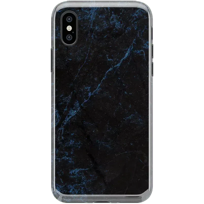 Midnight Marble | Black & Navy Case iPhone Case get.casely Classic iPhone X / XS 