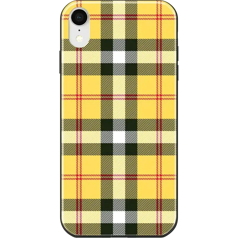 As if! | Yellow Plaid iPhone Case iPhone Case get.casely Classic iPhone X / XS 