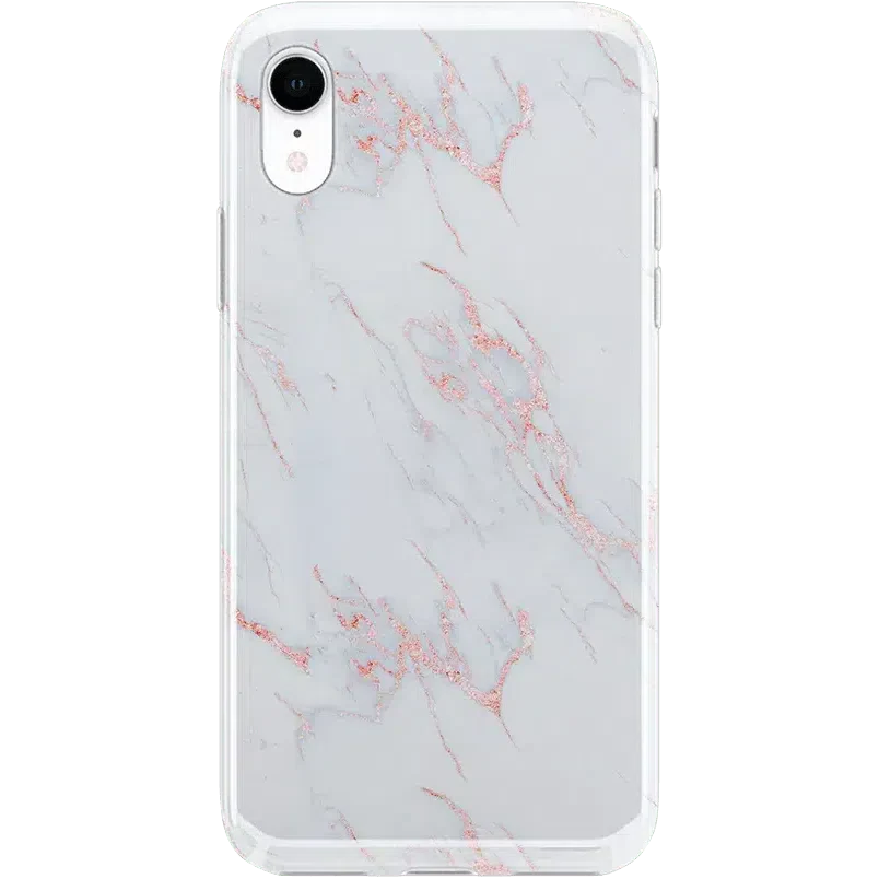 Subtle Blush | White and Pink Marble Case iPhone Case get.casely Classic iPhone XR 