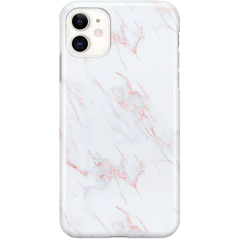 Subtle Blush | White and Pink Marble Case iPhone Case get.casely Classic iPhone 11 