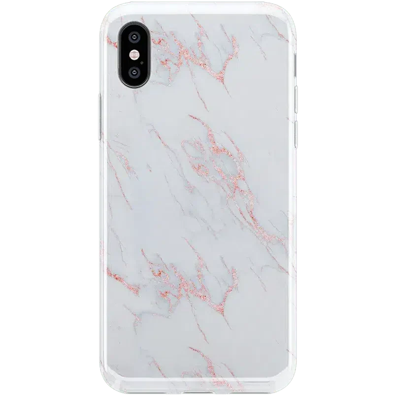 Subtle Blush | White and Pink Marble Case iPhone Case get.casely Classic iPhone X / XS 