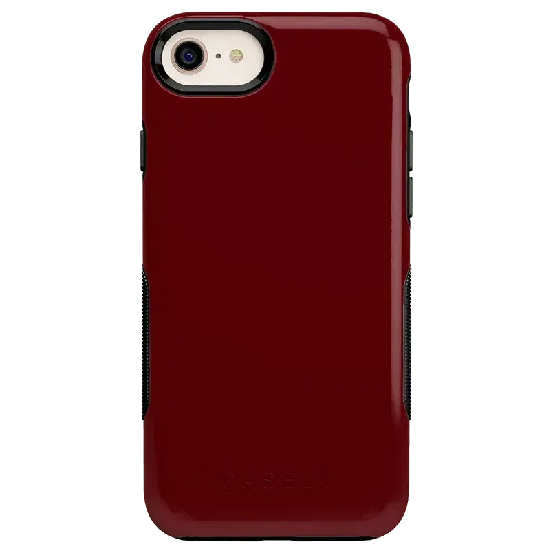 Burgundy Red on Black | Ultra-Protective Bold Case iPhone Case get.casely Bold iPhone 6/7/8 