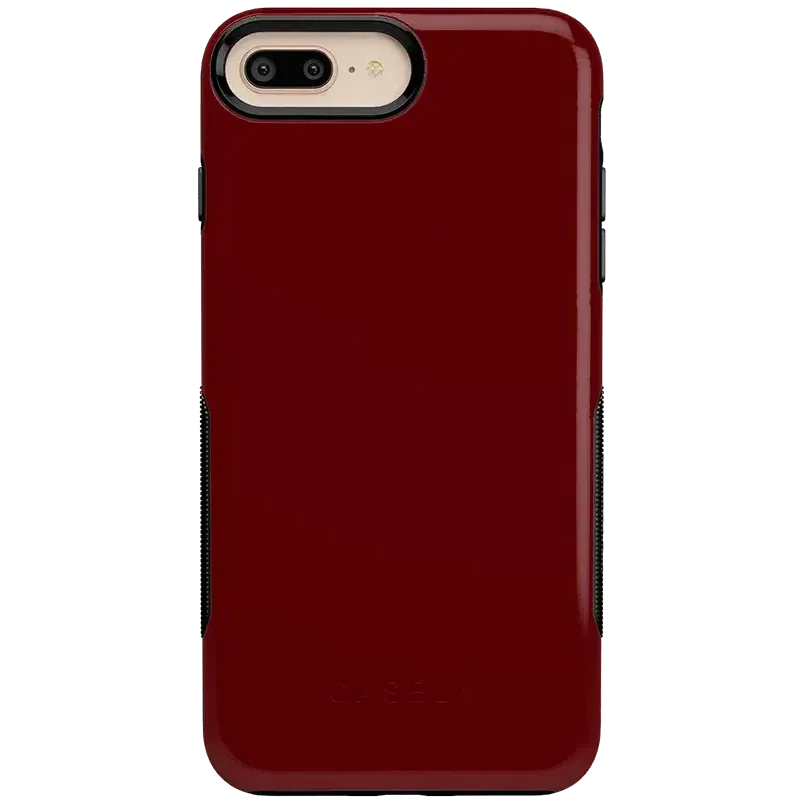 Burgundy Red on Black | Ultra-Protective Bold Case iPhone Case get.casely Bold iPhone 6/7/8 Plus 