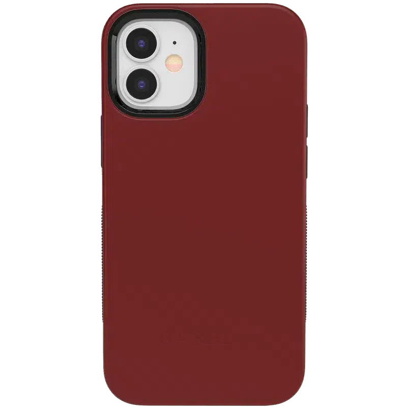Burgundy Red on Black | Ultra-Protective Bold Case iPhone Case get.casely Bold iPhone 12 Mini 
