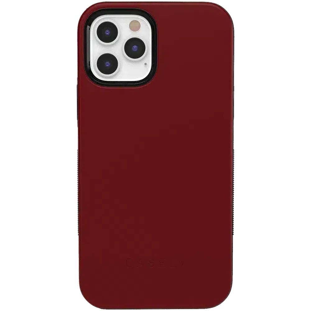 Burgundy Red on Black | Ultra-Protective Bold Case iPhone Case get.casely Bold iPhone 12 Pro Max 