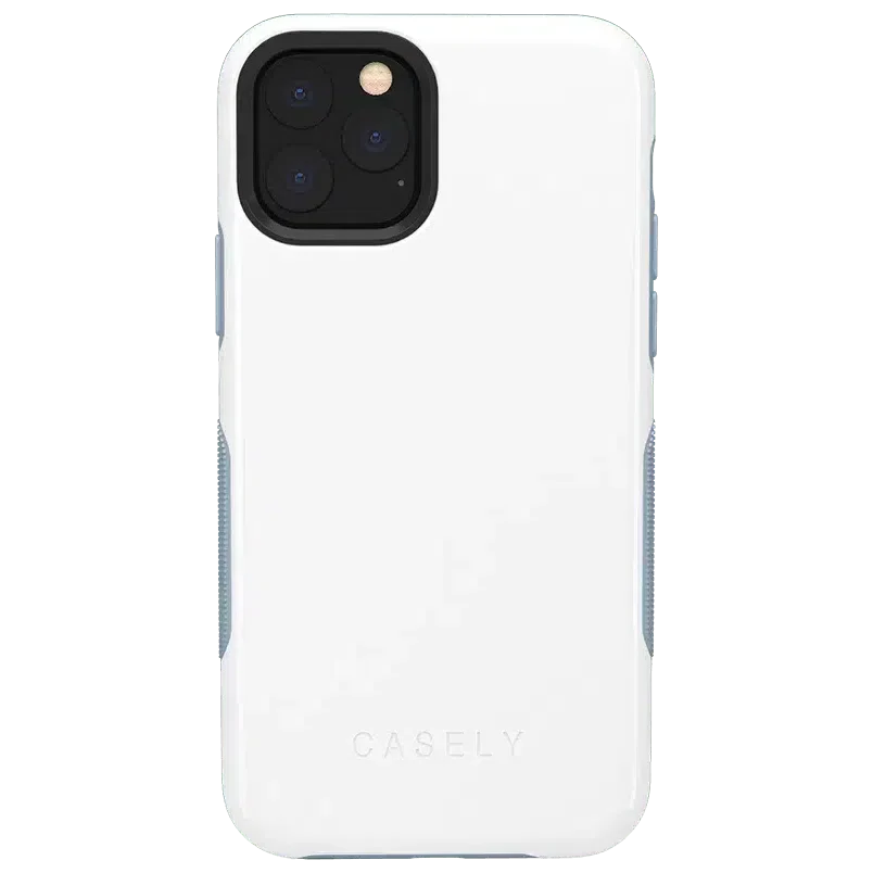White on Light Blue | Ultra-Protective Bold Case iPhone Case get.casely Bold iPhone 11 Pro 