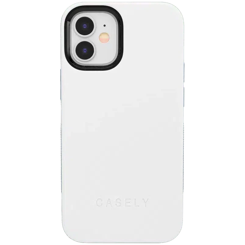 White on Light Blue | Ultra-Protective Bold Case iPhone Case get.casely Bold iPhone 12 Mini 