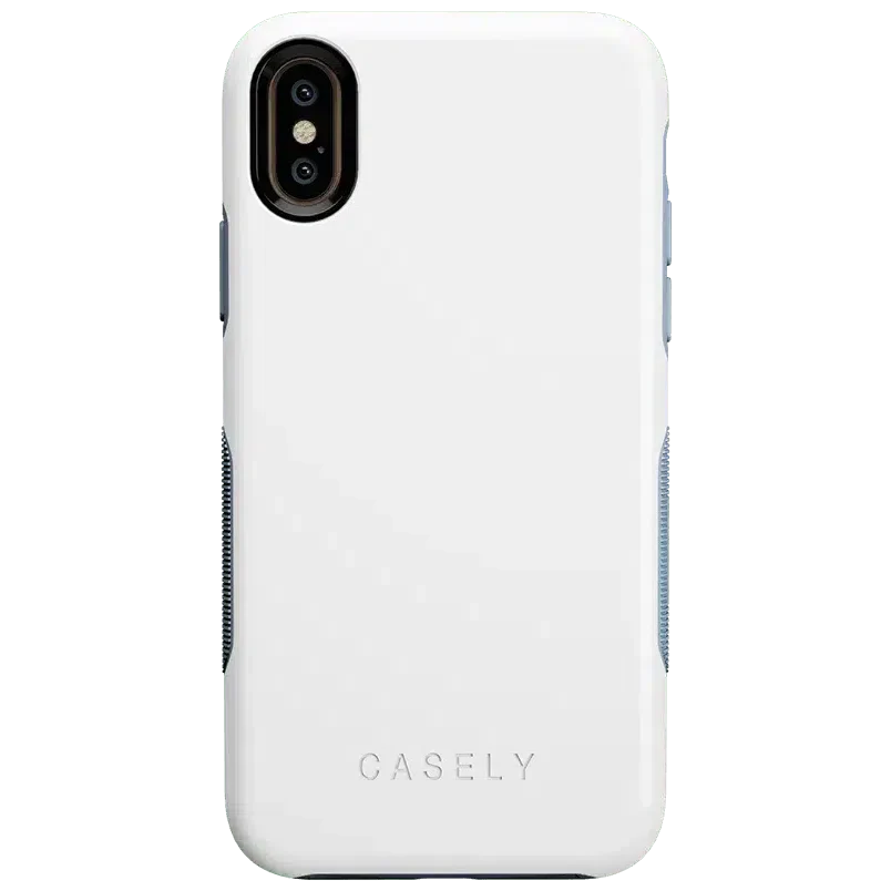 White on Light Blue | Ultra-Protective Bold Case iPhone Case get.casely Bold iPhone X / XS 