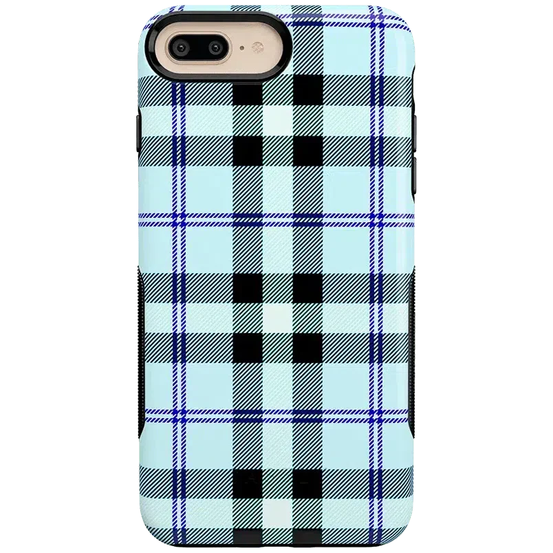 As if! | Light Blue Plaid Case iPhone Case get.casely Bold iPhone 6/7/8 Plus 