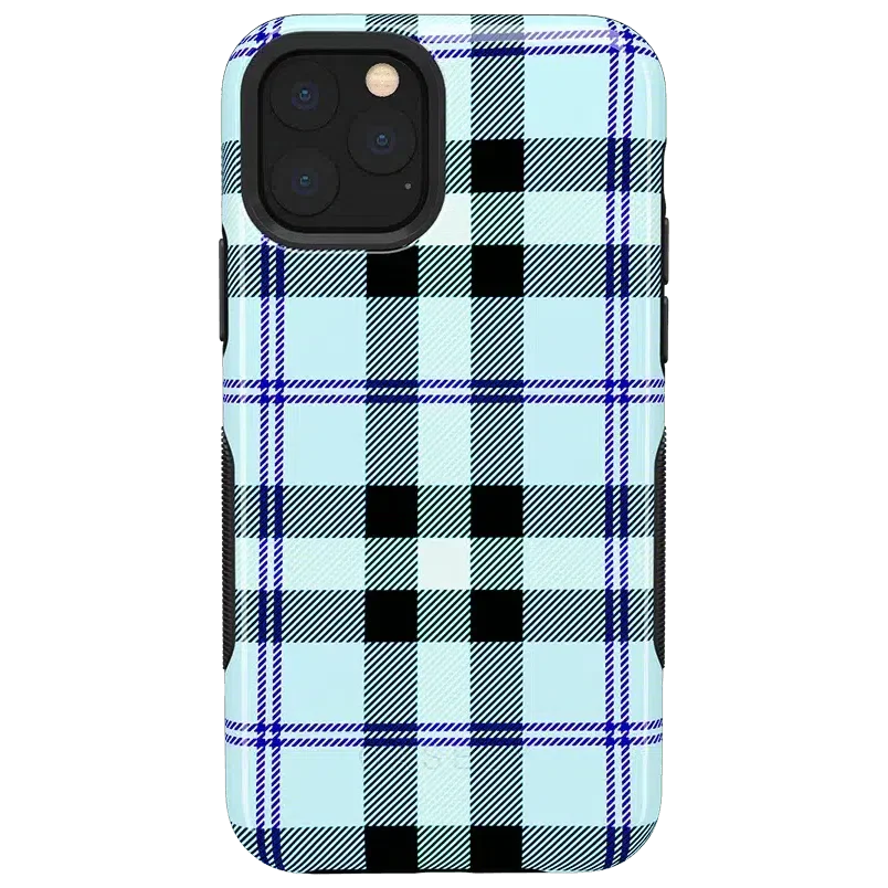 As if! | Light Blue Plaid Case iPhone Case get.casely Bold iPhone 11 Pro 