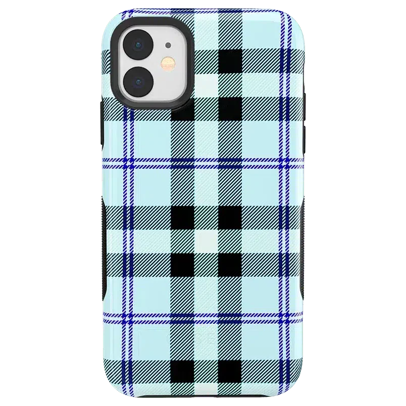 As if! | Light Blue Plaid Case