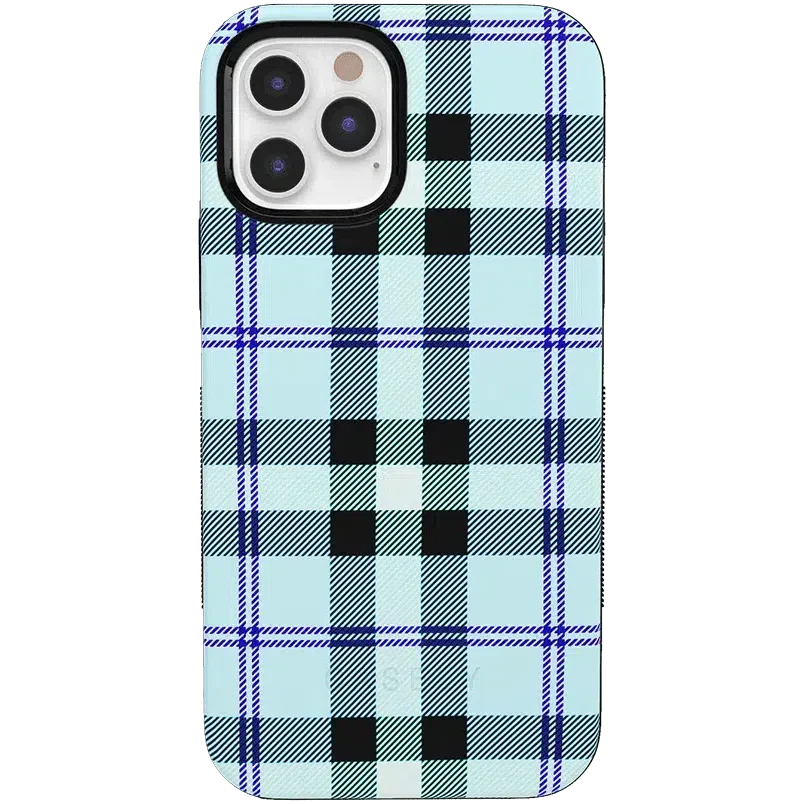 As if! | Light Blue Plaid Case iPhone Case get.casely Bold iPhone 12 Pro 