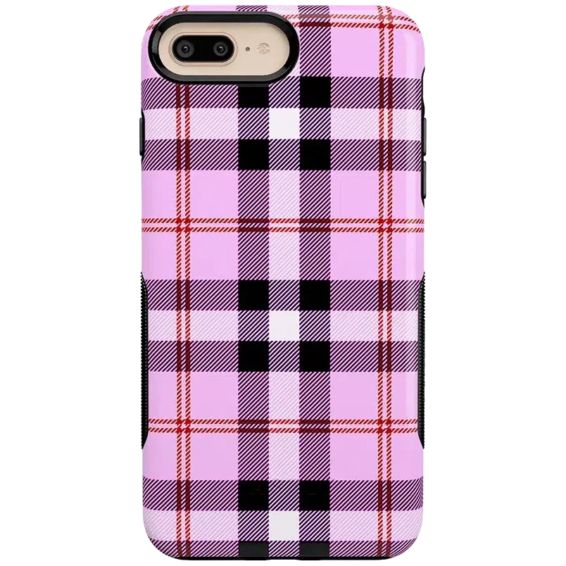As if! | Light Purple Plaid Case