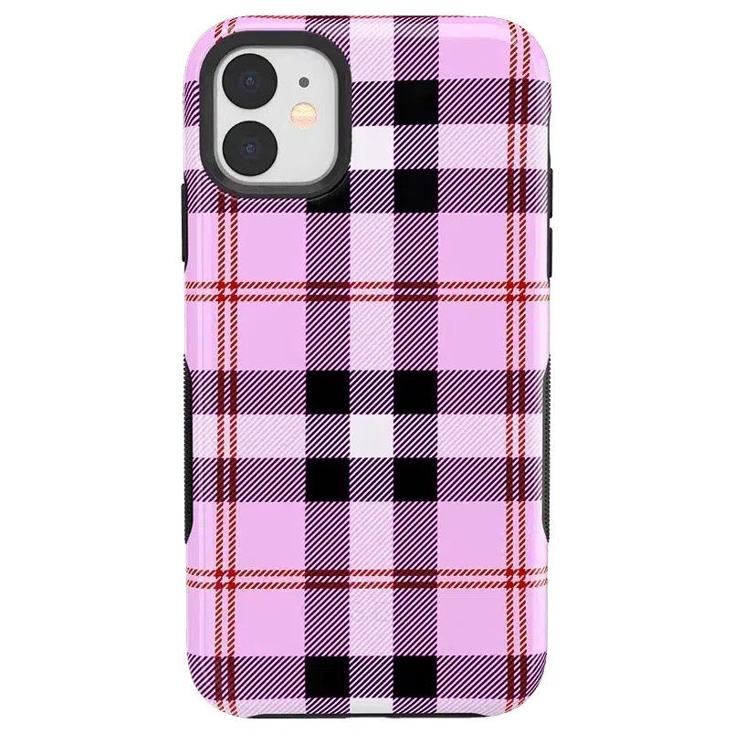 As if! | Light Purple Plaid Case iPhone Case get.casely Bold iPhone 11 