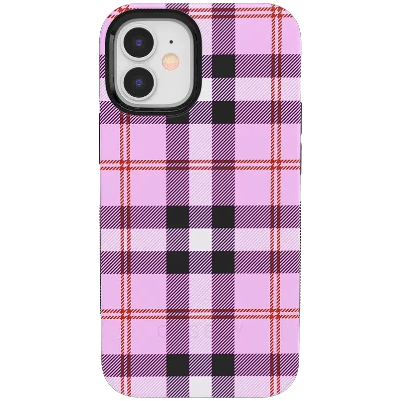 As if! | Light Purple Plaid Case iPhone Case get.casely Bold iPhone 12 Mini 