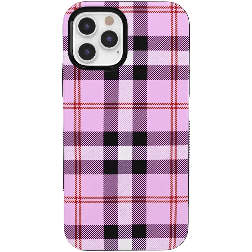 As if! | Light Purple Plaid Case iPhone Case get.casely Bold iPhone 12 Pro Max 
