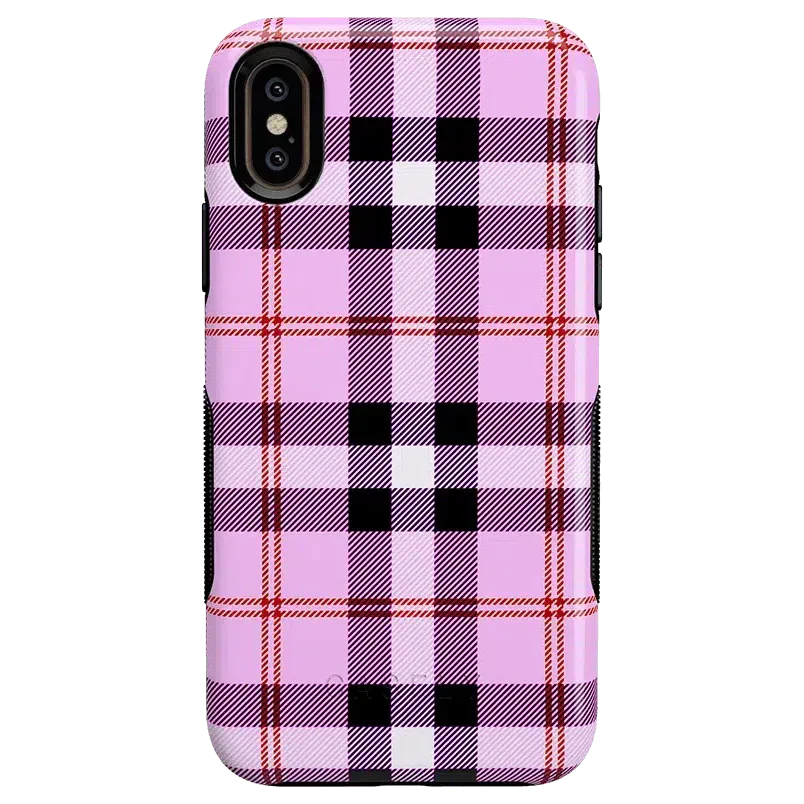 As if! | Light Purple Plaid Case iPhone Case get.casely Bold iPhone XS Max 