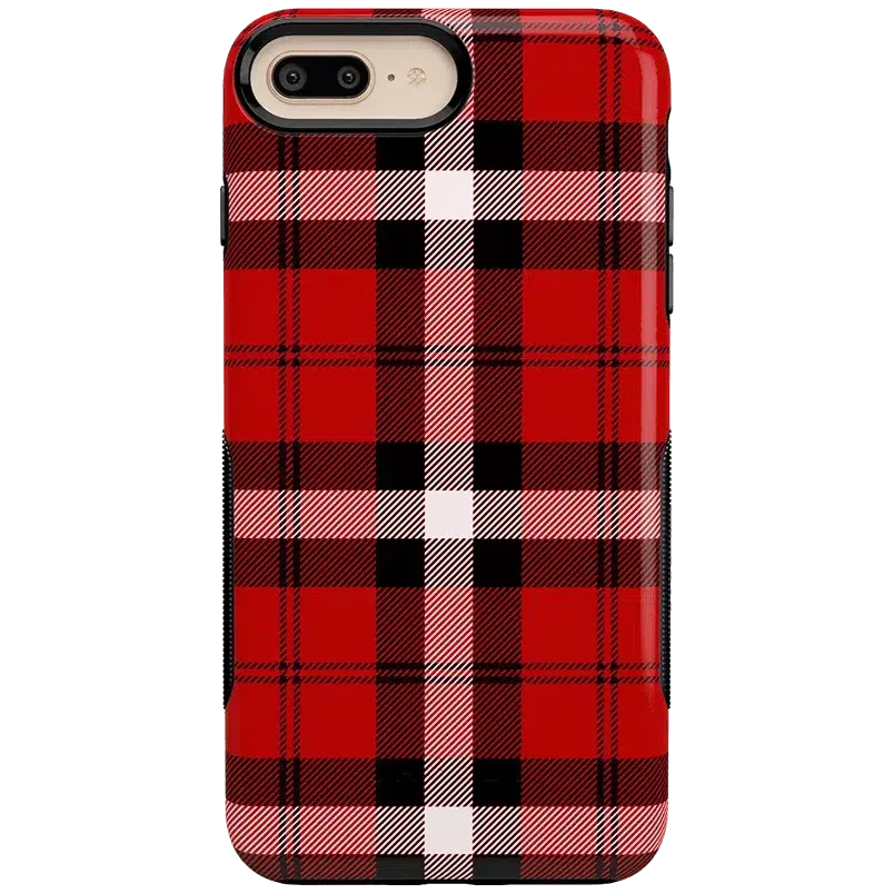 As if! | Red Plaid iPhone Case iPhone Case get.casely Bold iPhone 6/7/8 Plus
