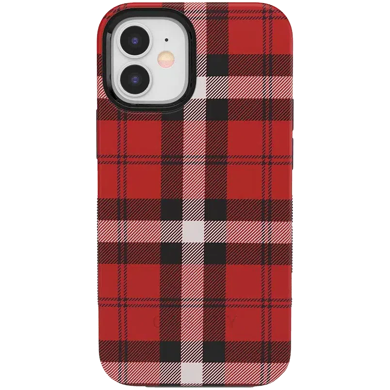 As if! | Red Plaid iPhone Case iPhone Case get.casely Bold iPhone 12 Mini