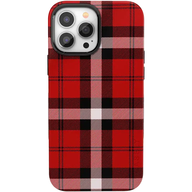As if! | Red Plaid iPhone Case iPhone Case get.casely Bold + MagSafe® iPhone 13 Pro