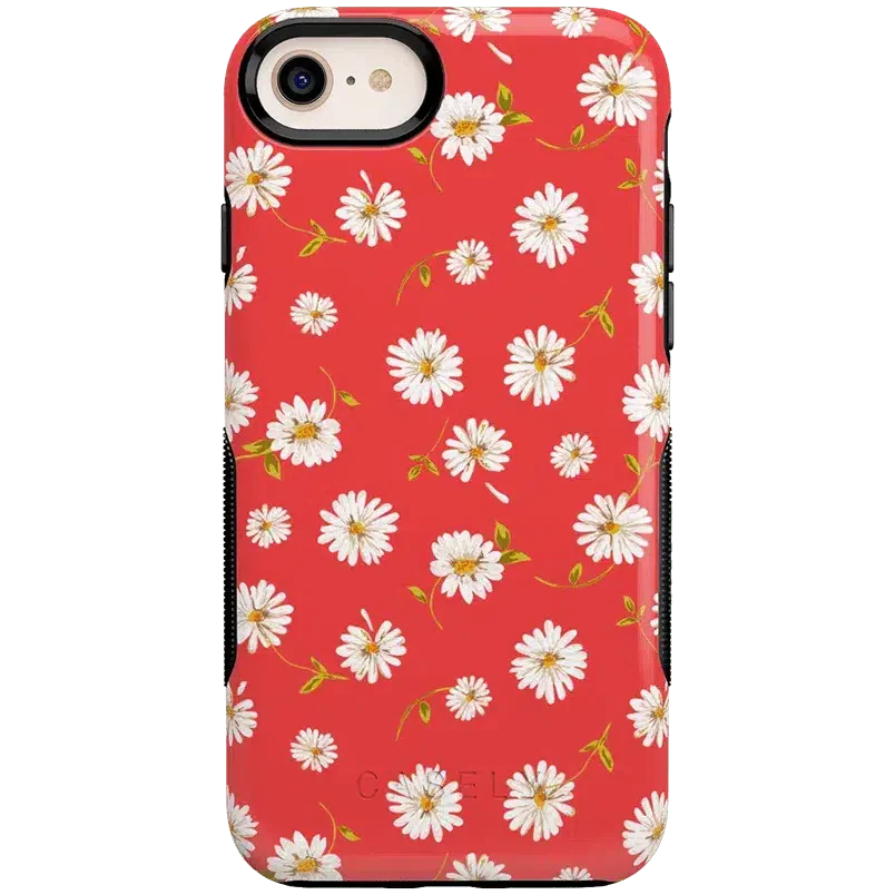 Daisy Daydream | Red Coral Floral Case iPhone Case get.casely Bold iPhone 6/7/8 