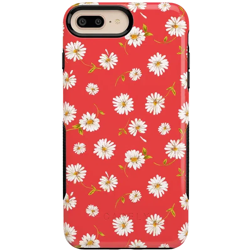 Daisy Daydream | Red Coral Floral Case iPhone Case get.casely Bold iPhone 6/7/8 Plus 