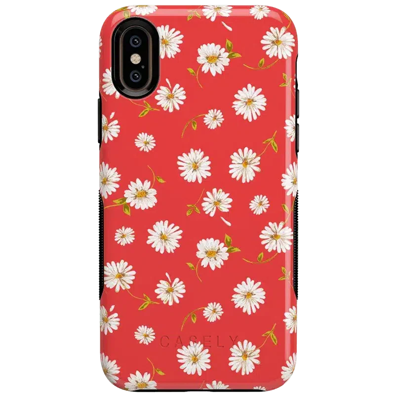 Daisy Daydream | Red Coral Floral Case iPhone Case get.casely Bold iPhone XS Max 