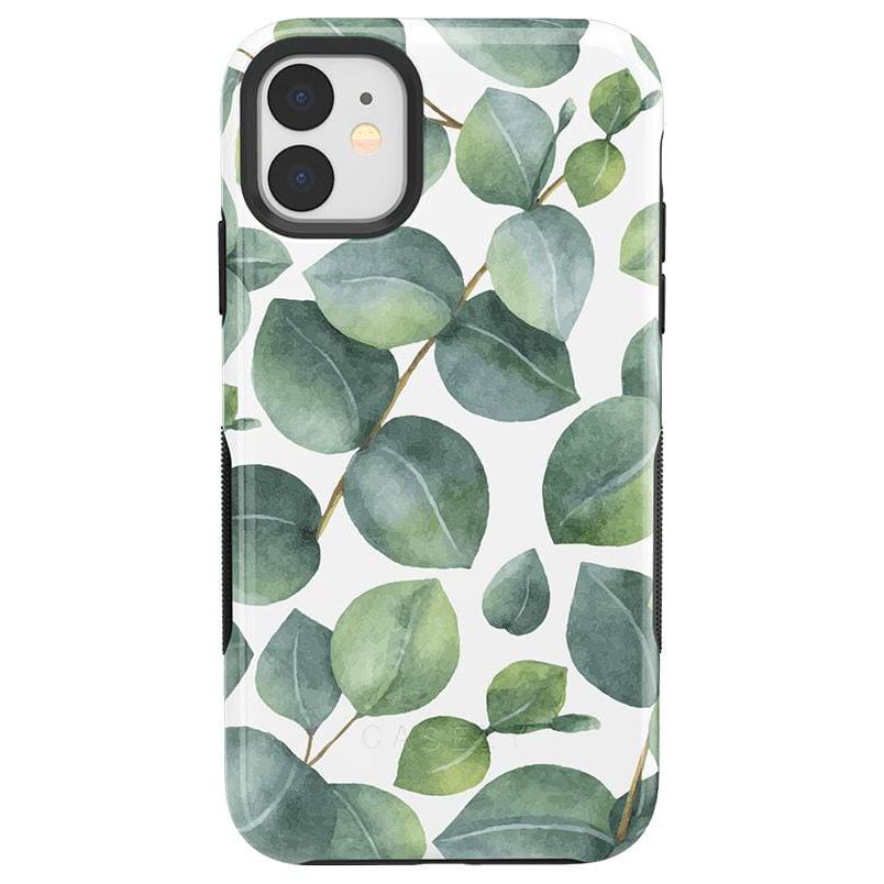 Leaf Me Alone | Green Floral Print Case iPhone Case get.casely Bold iPhone 11