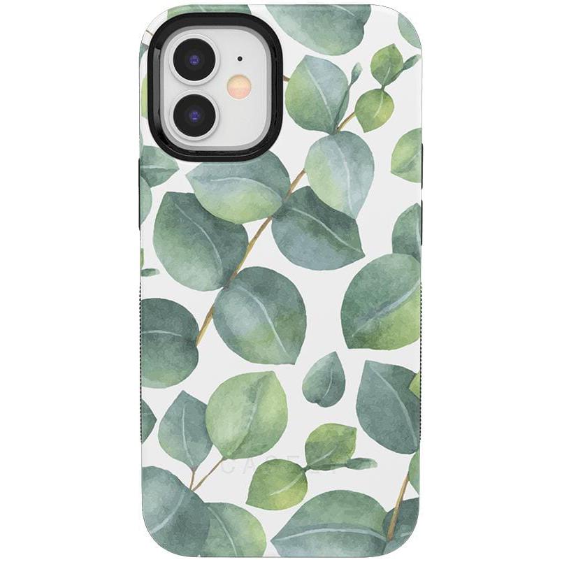 Leaf Me Alone | Green Floral Print Case iPhone Case get.casely Bold iPhone 12 Mini