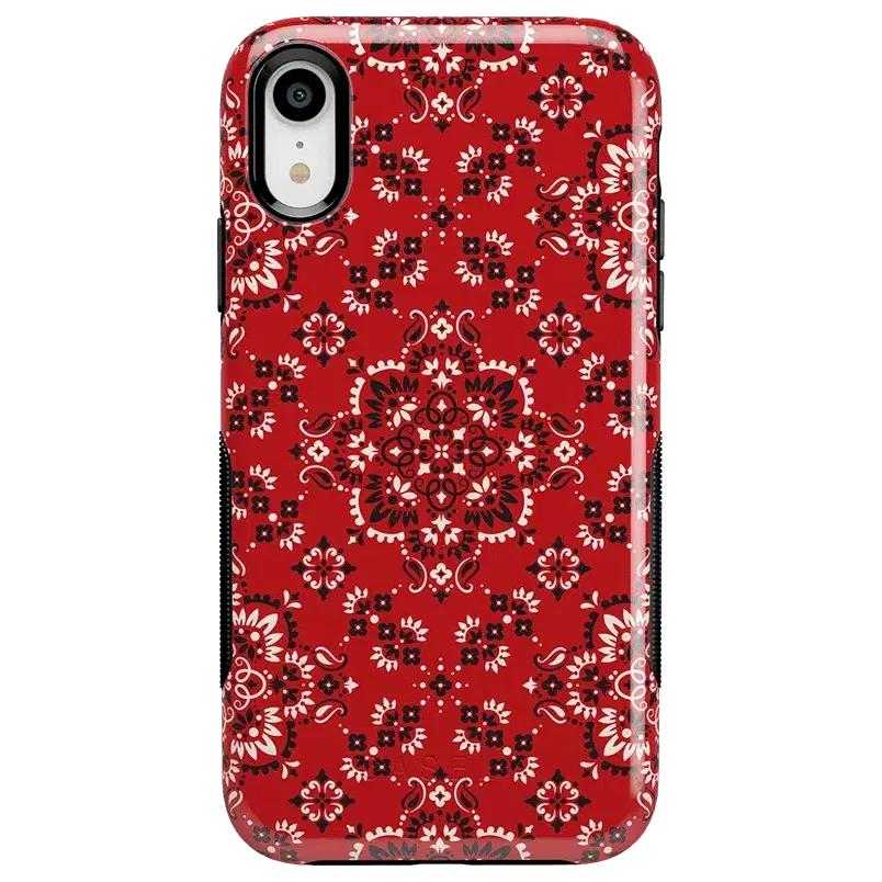 I'm with the Band | Red Bandana Print Case iPhone Case get.casely Bold iPhone XR 