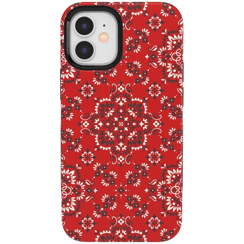 I'm with the Band | Red Bandana Print Case iPhone Case get.casely Bold iPhone 12 Mini 