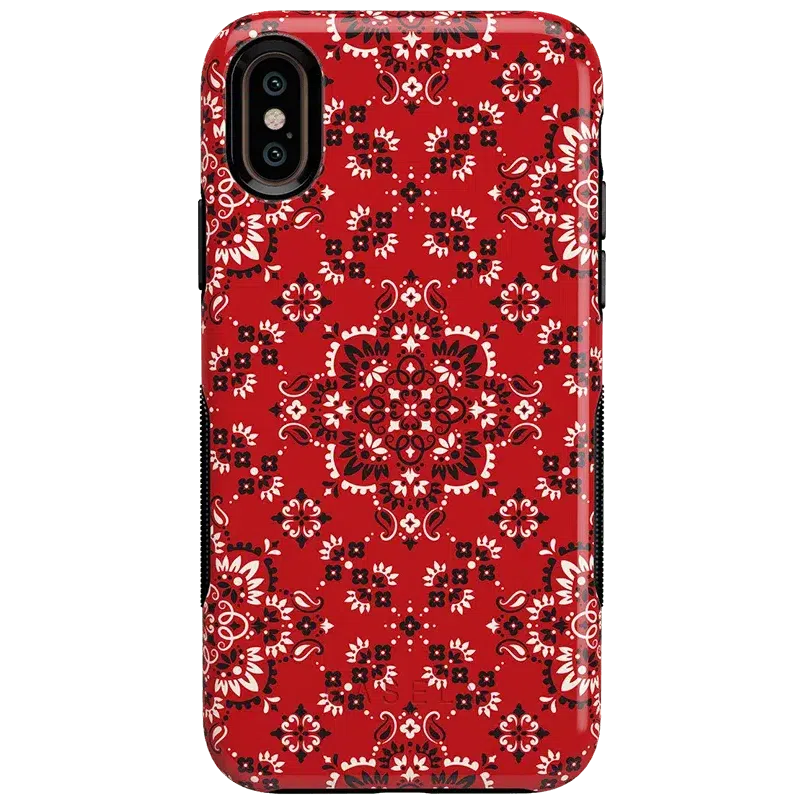 I'm with the Band | Red Bandana Print Case iPhone Case get.casely Bold iPhone XS Max 