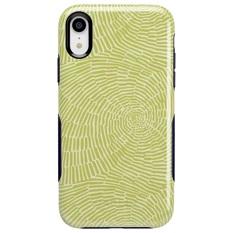 Swirl Away | Tea Green Geometric Case iPhone Case get.casely Bold iPhone XR 