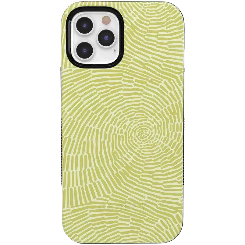 Swirl Away | Tea Green Geometric Case iPhone Case get.casely Bold iPhone 12 Pro Max 