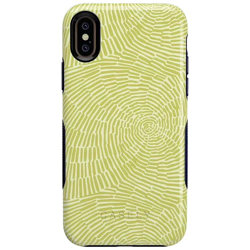 Swirl Away | Tea Green Geometric Case iPhone Case get.casely Bold iPhone XS Max 
